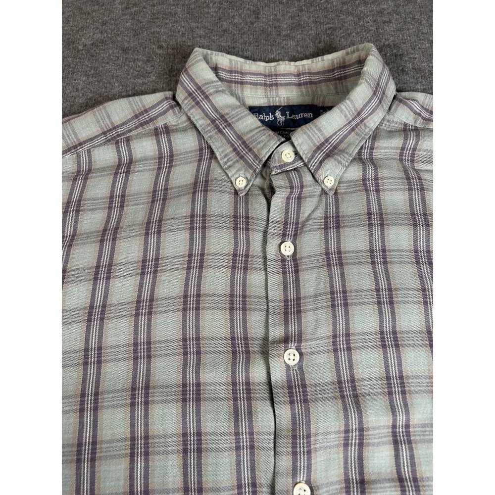 Polo Ralph Lauren McMeel Shirt Mens XL Multicolor Short Sleeve Button Down Pony